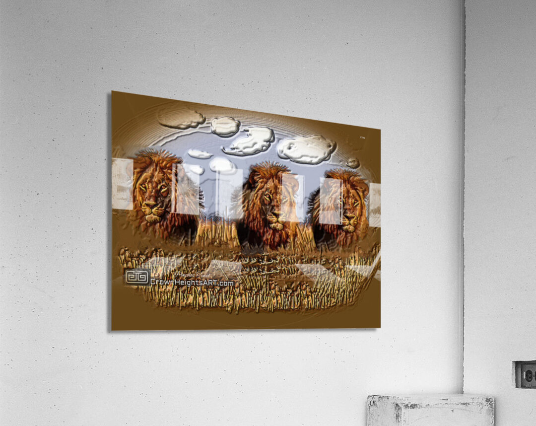 art   lion x3  AAA2 Acrylic Print
