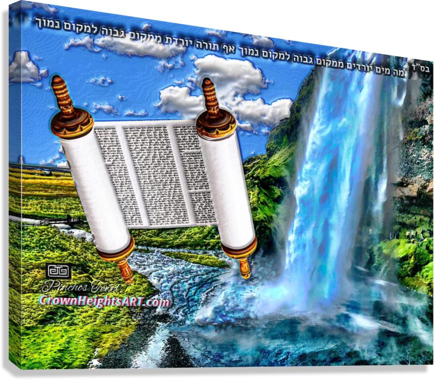 ART   Water fall TORAH   AA 1716955844.115 Canvas Print