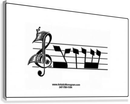 monogram  musical  vctrzd BBB Canvas Print