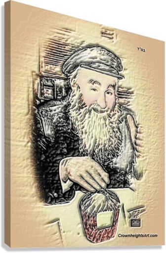 art   chosid farbrenging  4A Canvas Print