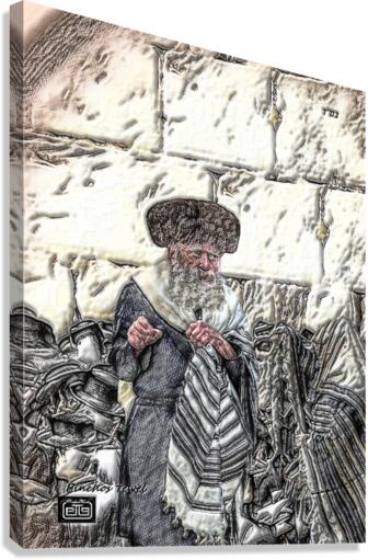 art   yid blessing at kotel 1 Canvas Print