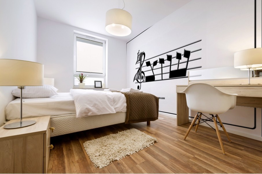 monogram  musical  vctrzd BBB Mural print