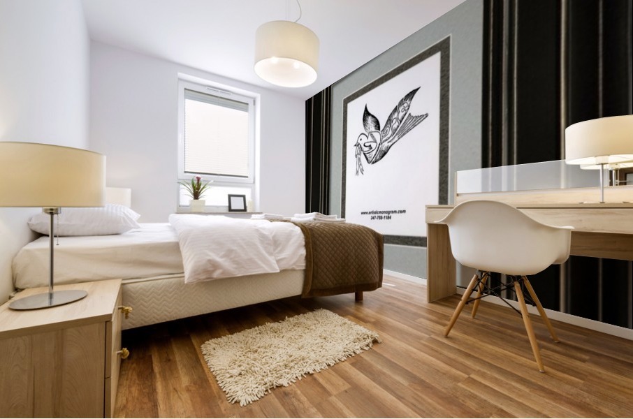 art dove frame Mural print