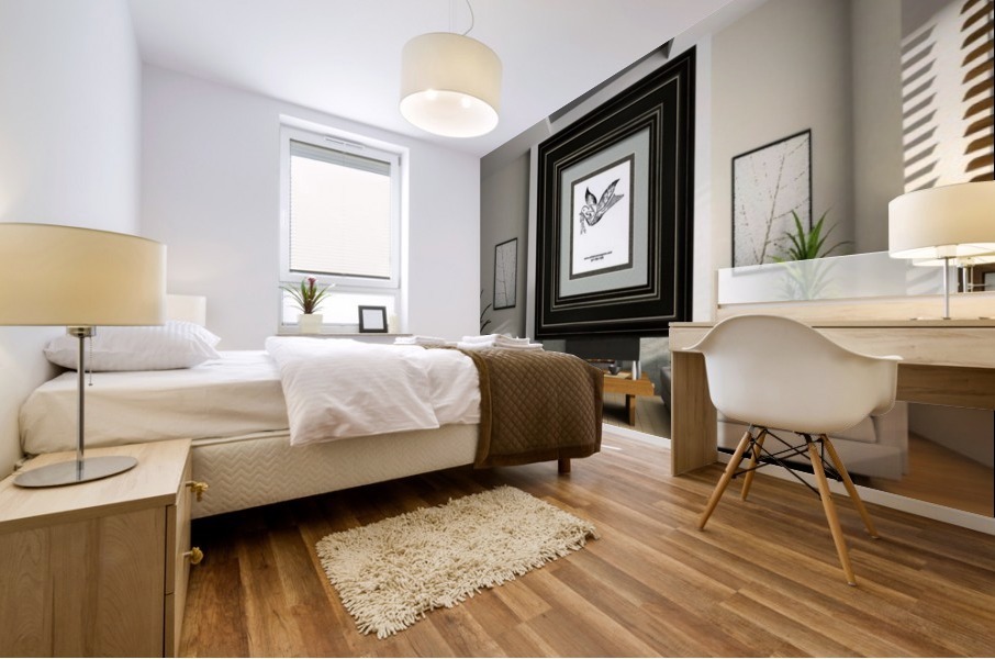 art   monogram   dove Mural print