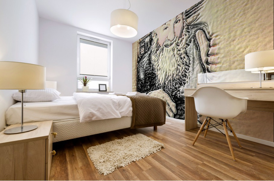 art   chosid farbrenging  4A Mural print