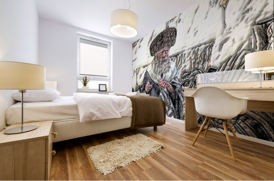 art   yid blessing at kotel 1 Mural print