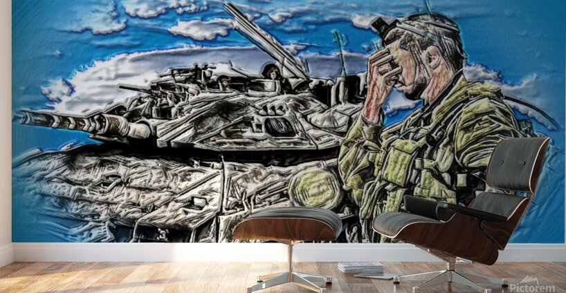 art soldier tefilin tank BB Wall Murals