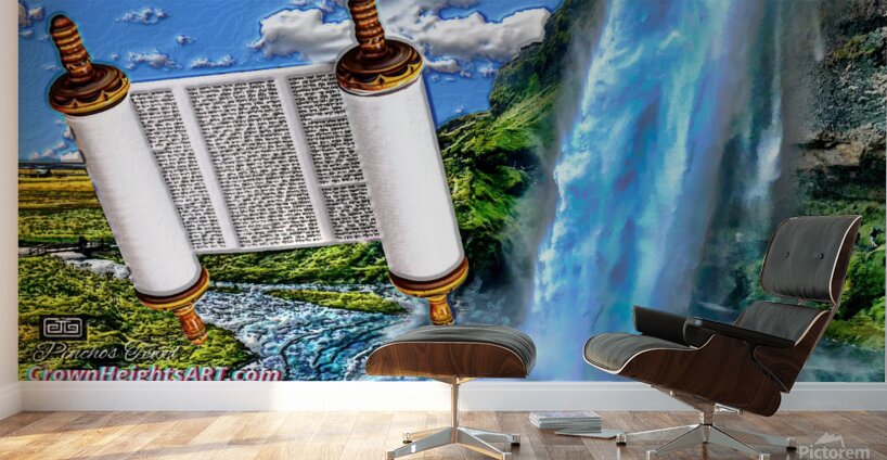 ART   Water fall TORAH   AA 1716955844.115 Wall Murals