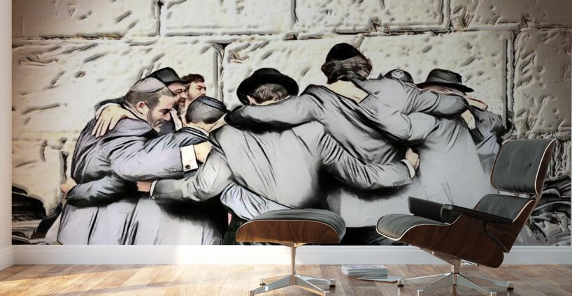 art   dancing at kotel Wall Murals