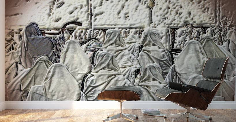 art   praying at KOTEL   AA Wall Murals