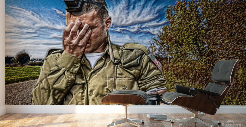 art   soldier tefilin SHMA YISROEL 1 Wall Murals