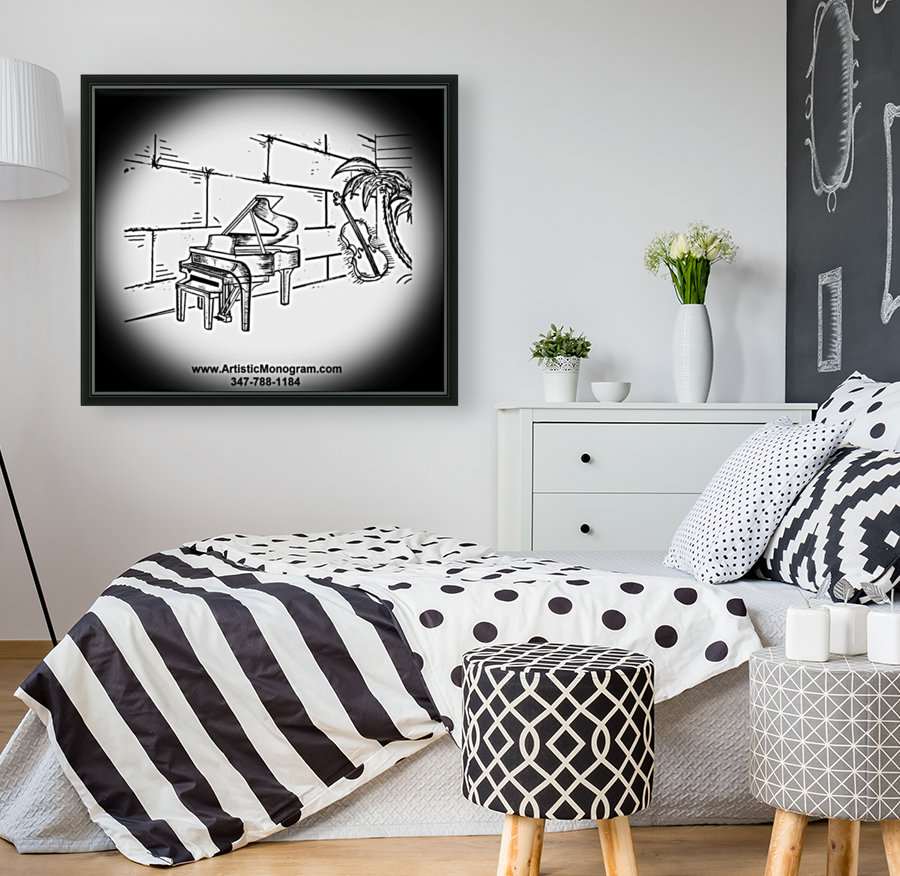 Monogram Piano at kotel 1 Reproduction