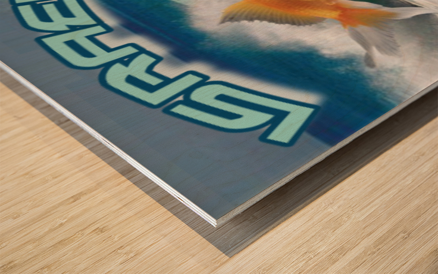 art israel ocean  2 Wood print