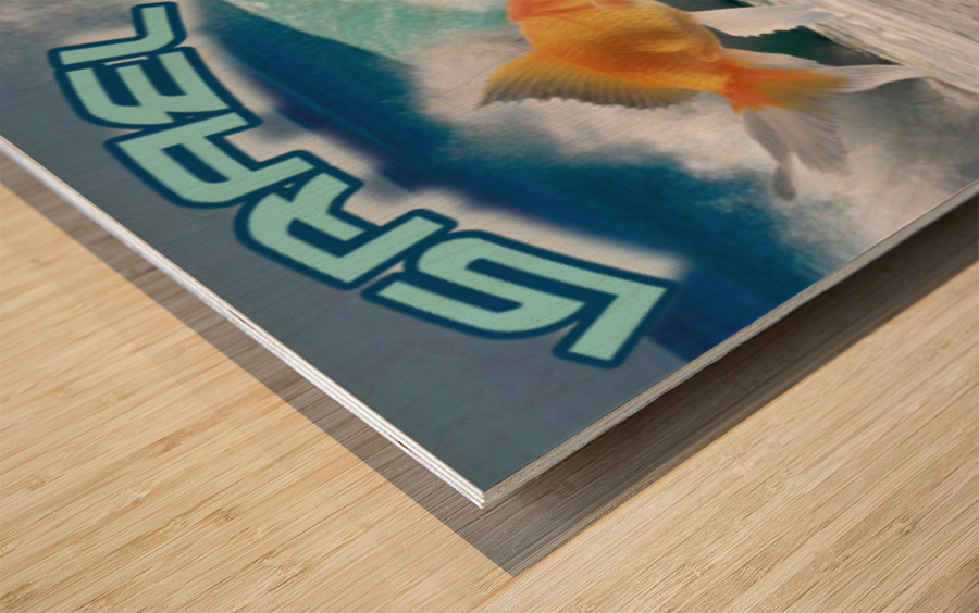 ART  Pinchos   israel ocean diamonds. AA   shefa yamim 1 Wood print